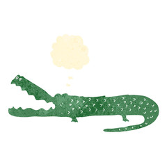 retro cartoon crocodile