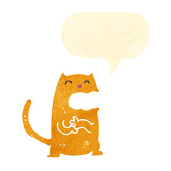 retro cartoon laughing cat