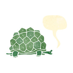 retro cartoon giant tortoise