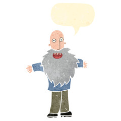 retro cartoon old man
