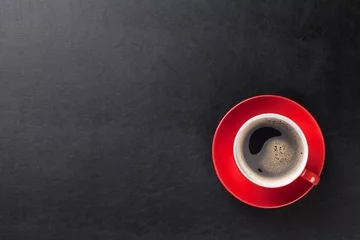 Foto op Canvas Office desk table with coffee cup © karandaev