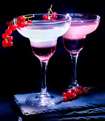 Group pomegranate cocktail decoration red currant  branch   77.