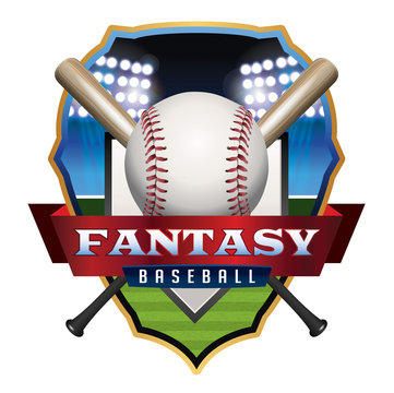 Fantasy Baseball Emblem Illustration