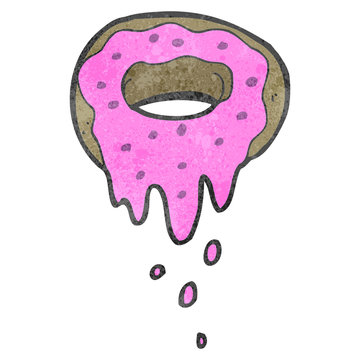 retro cartoon donut