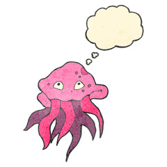 retro cartoon jellyfish