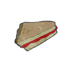 retro cartoon jam sandwich