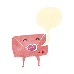 retro cartoon love letter