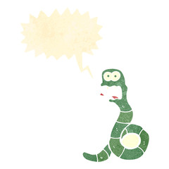  retro cartoon hissing snake