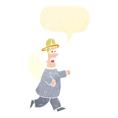 retro cartoon angel with speech bubble