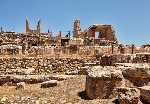 Details of Knossos palace. Heraklion, Crete, Greece.