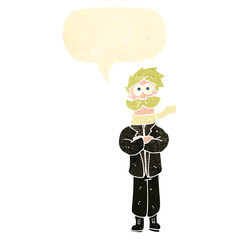 retro cartoon man with huge mustache
