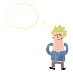 retro cartoon relaxed man