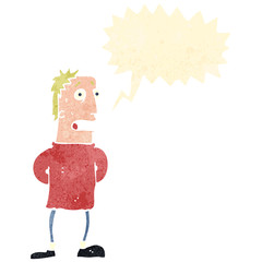 retro cartoon talking man