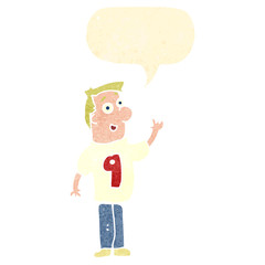 retro cartoon man wearing shirt number nine