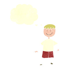child's drawing of a happy boy