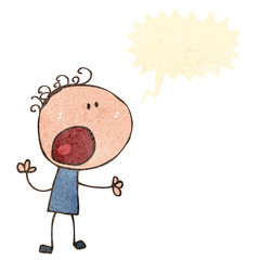 retro cartoon complaining person