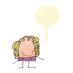 child's drawing of a happy woman