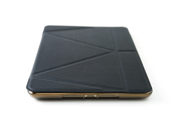 tablet with leather case