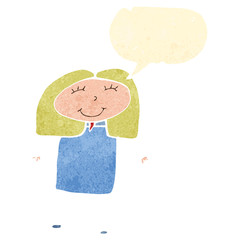 child's drawing of a happy girl