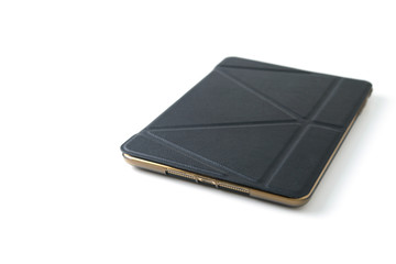 tablet with leather case