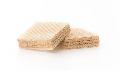 coffee wafer on white background