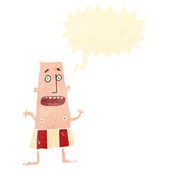 retro cartoon man in boxer shorts