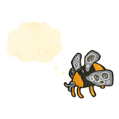 retro cartoon bee