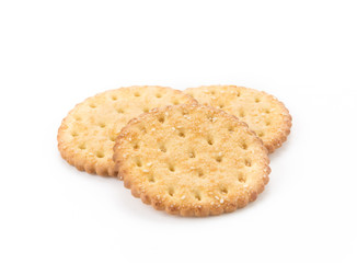marie sesame biscuit on white background