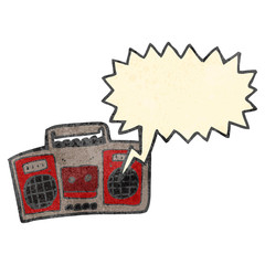 retro cartoon radio cassette player