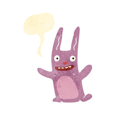 retro cartoon funny rabbit