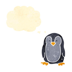 retro cartoon penguin