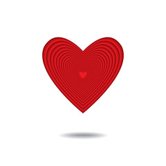 Heart icon deepen inside itself