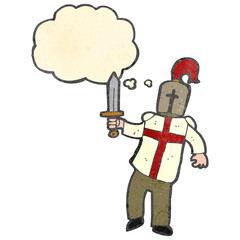 retro cartoon arthurian knight