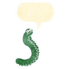 retro cartoon caterpillar