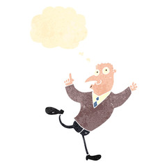 retro cartoon dad with thought bubble
