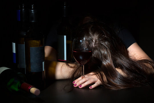 Woman in alcoholism issue