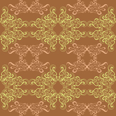 Vector damask seamless pattern background. Elegant luxury texture for wallpapers, backgrounds and page fill.