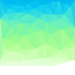 Blue white and green polygonal mosaic background.