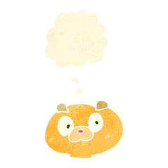 retro cartoon puppy face