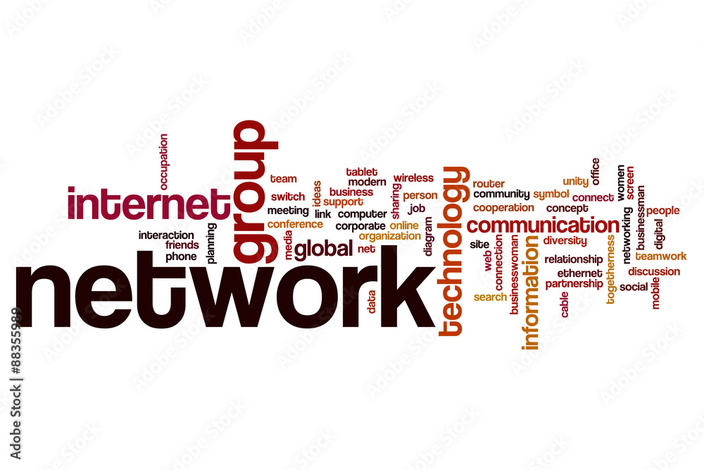 Canvas Prints Network word cloud concept