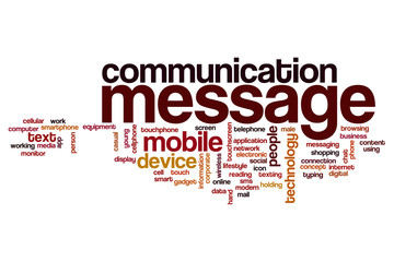 Message word cloud concept