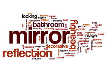 Mirror word cloud concept