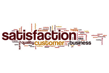 Satisfaction word cloud concept