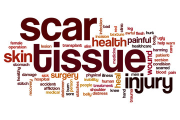 Scar tissue word cloud concept