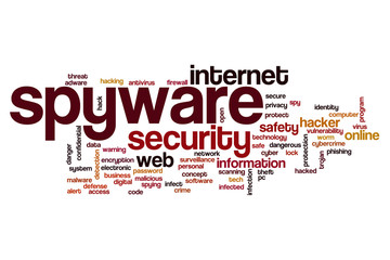 Spyware word cloud concept