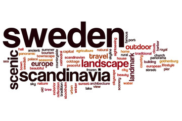 Sweden word cloud concept
