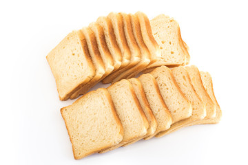 Toast bread  isolated on white
