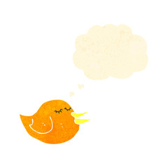 retro cartoon bird