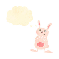 retro cartoon pink bunny rabbit