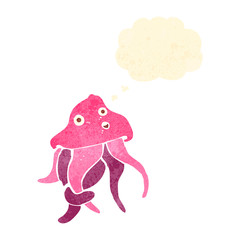 retro cartoon octopus